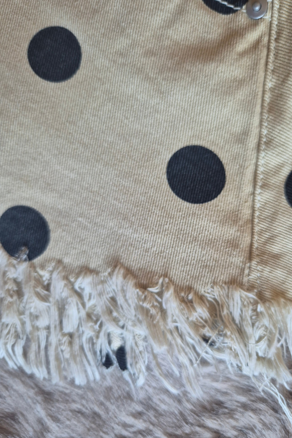Short Vaquero Beige Lunares