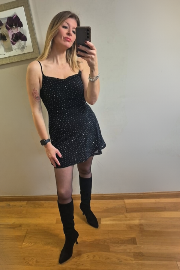 Vestido Brillo de media noche