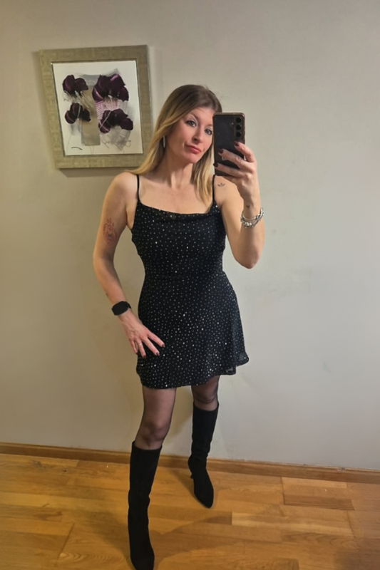 Vestido Brillo de media noche