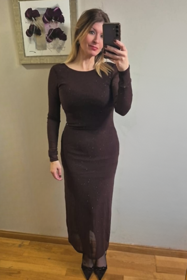 Vestido Brillo Largo