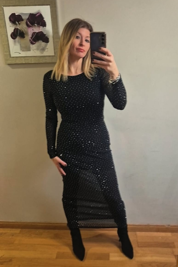 Vestido Brillo Largo