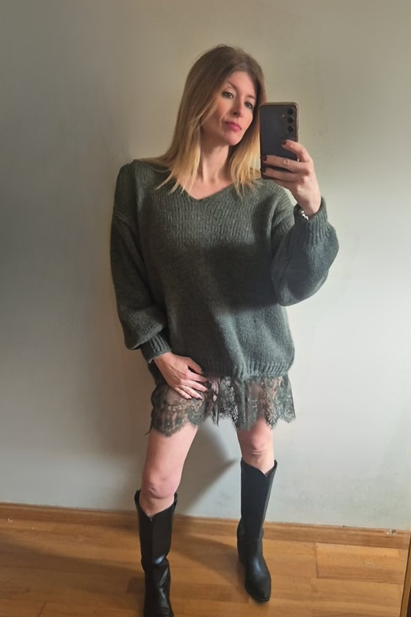 Jersey Overside Encaje