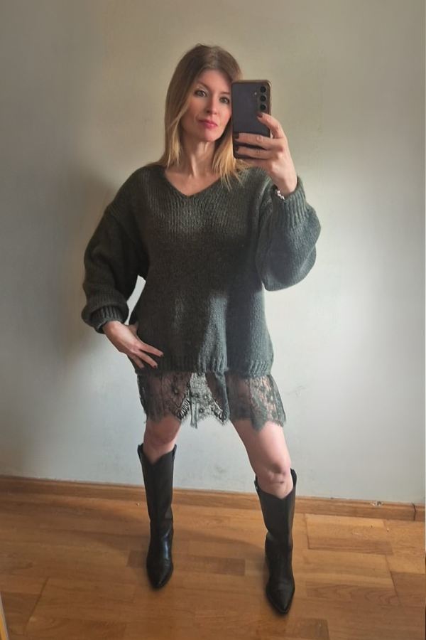 Jersey Overside Encaje