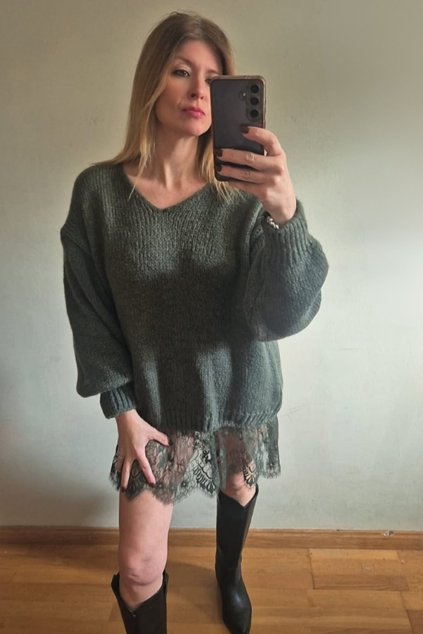 Jersey Overside Encaje